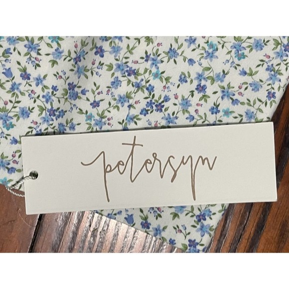 PETERSYN Sybil Crop Top in Seaside Spring Summer Ditsy Floral‎ Rose Small NEW - Picture 5 of 8